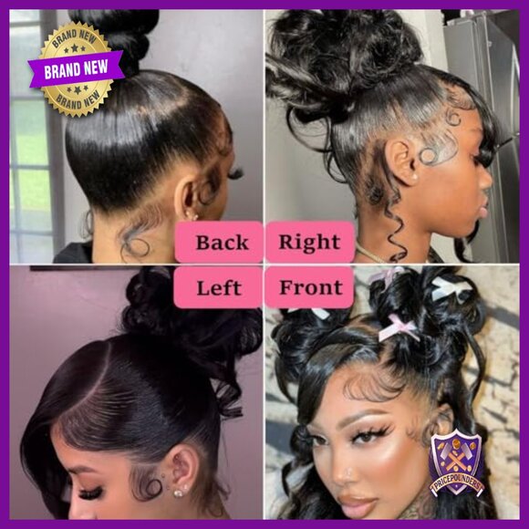 360 Lace Front Wig 16 Inch Brazilian Virgin Human Hair 220% Density main image 5